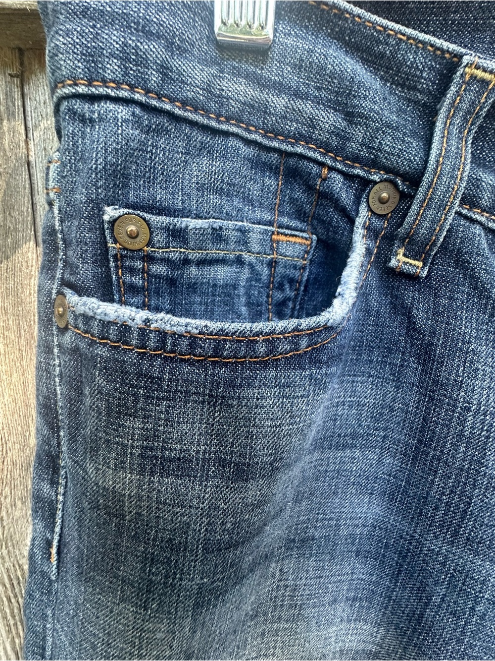 7 For All Mankind DOJO Wide Leg Made In The USA Vintage Y2K Denim Classic - Picture 5 of 16